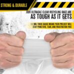 Ultrasac - Recycling Bag, 45 Gallon, 1.1 Mil, 40"x46", Clear, 100 Count w/Ties - Image 3