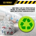 Ultrasac - Recycling Bag, 45 Gallon, 1.1 Mil, 40"x46", Clear, 100 Count w/Ties - Image 6