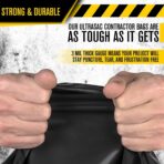 Ultrasac Heavy Duty 55 Gallon Contractor Bags - (40 Count, 3 MIL) - 38" x 58" - Large Black Plastic Trash Can Liners - 55-60 Gal Garbage Bag Drum Liners for Outdoor & Contractors - Image 3