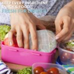 PAMI Fold Top Sandwich Bags [200 Pieces], Disposable Plastic Sandwich Bags No Zipper, Easy Open Fold Top Baggies for Lunch, Snacks, Fruits - Image 5