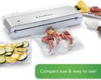 FoodSaver Compact Vacuum Sealer Machine with Airtight Bags and Roll - Ideal for Sous Vide and Airtight Food Storage, White - Image 3