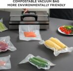 VestaEco Compostable Vacuum Sealer Bags for food, 50 Quart 8" x 12" Precut, Heavy-Duty Embossed Vacuum Seal Bags for Food Saver, BPA-Free, for Storage, Meal Prep or Sous Vide - Image 3
