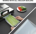 VestaEco Compostable Vacuum Sealer Bags for food, 50 Quart 8" x 12" Precut, Heavy-Duty Embossed Vacuum Seal Bags for Food Saver, BPA-Free, for Storage, Meal Prep or Sous Vide - Image 4