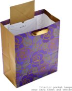Hallmark 13" Large Gift Bag with Tissue Paper (Purple Flowers, Gold Accents) for Birthdays, Mother's Day, Bridal Showers, Weddings, Retirements, Anniversaries, Engagements, Any Occasion - Image 5