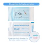 Annhua 3.5 X 6.5 Self Sterilization Pouches for Dental Offices, 100 Pcs Self Seal Sterilizer Bags Pouch - Blue - Image 9