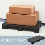 1 Pcs Plastic Pallet for Basement Storage Easy Stack Lightweight Floor Pallet Display Flooring Room Supermarket Christmas, Support up to 2000 Lbs (40'' L X 20'' W X 5.5'' H,Black) - Image 5