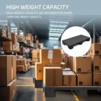 1 Pcs Plastic Pallet for Basement Storage Easy Stack Lightweight Floor Pallet Display Flooring Room Supermarket Christmas, Support up to 2000 Lbs (40'' L X 20'' W X 5.5'' H,Black) - Image 6