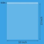 60 Pcs 10" x 13" Clear Big Plastic Zipper Bags, 2 Mil Reclosable Poly Bags with Zip Seal for Clothing, T-Shirt, Prints, Photos, Documents - Image 3