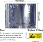 Antistatic Bags, 50pcs Resealable ESD Bags 6x8inches with Labels for GPU Hard Drive SSD HDD and Electronic Device (Ziplock-6X8-50pc) - Image 3