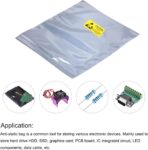 Antistatic Bags, 50pcs Resealable ESD Bags 6x8inches with Labels for GPU Hard Drive SSD HDD and Electronic Device (Ziplock-6X8-50pc) - Image 7