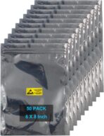 Antistatic Bags, 50pcs Resealable ESD Bags 6x8inches with Labels for GPU Hard Drive SSD HDD and Electronic Device (Ziplock-6X8-50pc) - Image 9