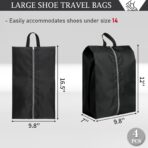 Shoe Bags for Travel, Set of 4 Pack Shoe Travel Bags for Packing, Large Waterproof Portable Travel Shoe Bag with Zipper Travel Essentials Women for and Men - Image 3