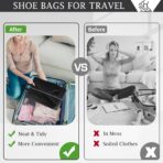 Shoe Bags for Travel, Set of 4 Pack Shoe Travel Bags for Packing, Large Waterproof Portable Travel Shoe Bag with Zipper Travel Essentials Women for and Men - Image 6