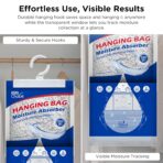 W&E Choice Moisture Absorbers Hanging Bag for Your Closet, Dehumidifier Bags for Bathroom, Fragrance Free Humidity Packs, 6 Pack - Image 5