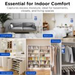 W&E Choice Moisture Absorbers Hanging Bag for Your Closet, Dehumidifier Bags for Bathroom, Fragrance Free Humidity Packs, 6 Pack - Image 8