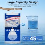 W&E Choice Moisture Absorbers Hanging Bag for Your Closet, Dehumidifier Bags for Bathroom, Fragrance Free Humidity Packs, 6 Pack - Image 10