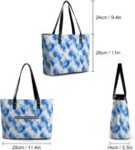 Women's Soft Leather Handbag Fashion Tote Bag Big Commuter Bag With Zipper - Image 5