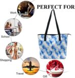 Women's Soft Leather Handbag Fashion Tote Bag Big Commuter Bag With Zipper - Image 7