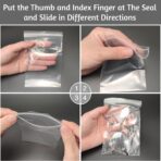 Plastic Bags, 200pcs 4 x 6 inch 2 mil Thick, Zip Bags, Clear Jewelry Bag, Baggies with Resealable Zip Bag for Small BusinessDaily Vitamin, Jewelry, Candy - Image 4