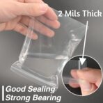 Plastic Bags, 200pcs 4 x 6 inch 2 mil Thick, Zip Bags, Clear Jewelry Bag, Baggies with Resealable Zip Bag for Small BusinessDaily Vitamin, Jewelry, Candy - Image 5