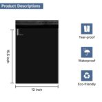 KKBESTPACK 100 Pcs 12x15.5 Poly Mailer Envelopes Shipping Bags Self Adhesive Waterproof Bags (Black), 12 x 15.5 - Image 3