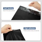 KKBESTPACK 100 Pcs 12x15.5 Poly Mailer Envelopes Shipping Bags Self Adhesive Waterproof Bags (Black), 12 x 15.5 - Image 5