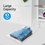 12 Large Storage Bags With Zipper Top - 3 Gallon Size, 16" x 18", Extra Large Plastic for Clothes, Travel, Moving, Large Reusable freezer bags, BPA-Free, 2-mil Thick - Image 8