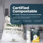 Matter Compostable 13 Gallon Tall Kitchen Trash Bags with Drawstring, Eco-Friendly, Unscented, Durable, Leak-Resistant, 60 Count - Image 7