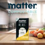 Matter Compostable 13 Gallon Tall Kitchen Trash Bags with Drawstring, Eco-Friendly, Unscented, Durable, Leak-Resistant, 60 Count - Image 8