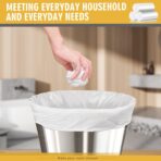 105 Count Small Trash Bags, 4 Gallon Garbage Can Liners - Unscented Wastebasket Trash Bags for Bathroom, Kitchen, Bedroom, Cleaning Supplies (15 Liter) - Image 7