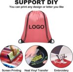 25 Pieces Drawstring Bags Bulk Drawstring Backpack Draw String Bag Cinch Sack for Gym Traveling Yoga Outdoor Sports (25 Colors) - Image 7
