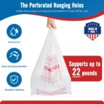 Fuxury 500 Count - Thank You Plastic T-shirt Bags White with Handles (11.5" x 6.5" x 21"), Grocery, Take Out, To Go, Restaurants, Convenience Store,Retail Shopping Bags in Bulk for Small Business - Image 4
