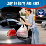 Fuxury 500 Count - Thank You Plastic T-shirt Bags White with Handles (11.5" x 6.5" x 21"), Grocery, Take Out, To Go, Restaurants, Convenience Store,Retail Shopping Bags in Bulk for Small Business - Image 8