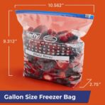 Hefty Calendar Slider Gallon Freezer Bags, 1 Gallon Size Slider Bags with Stand and Fill Expandable Bottoms, Helps Prevent Freezer Burn, 25 Count (Pack of 4) - Image 3