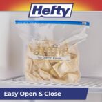 Hefty Calendar Slider Gallon Freezer Bags, 1 Gallon Size Slider Bags with Stand and Fill Expandable Bottoms, Helps Prevent Freezer Burn, 25 Count (Pack of 4) - Image 8