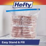 Hefty Calendar Slider Gallon Freezer Bags, 1 Gallon Size Slider Bags with Stand and Fill Expandable Bottoms, Helps Prevent Freezer Burn, 25 Count (Pack of 4) - Image 9