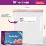 Neaties 2 Gallon Resealable Bags – XL Heavy Duty Freezer Bags with Dual Zipper – 13x16" Extra Large with Writable Space for Kitchen or Home Storage – BPA-Free Food Grade Plastic – 100 Pack - Image 4