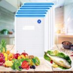 Sous Vide Bags 31 Pcs (24 Pcs Vacuum Zipper Bags & 2 Seal Clips & 5 Air Valves),Reusable BPA Free Vacuum Sealer Bags Vacuum Food Storage Bags for Cooking/Food Storage/Microwave Heating - Image 9