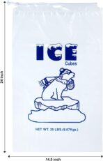 Infinite Pack Plastic Ice Bags 20 Lb. with Draw String Closure Pack 100 - Image 3