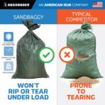 Sandbaggy - Heavy Duty Empty Sandbags For Flooding (14" X 26") - Poly Sand Bags For Flood Barrier, Weight, Construction, Earth Bag Homes - Reusable, UV Resistant - Tie Strings Attached (10 Bags) - Image 4