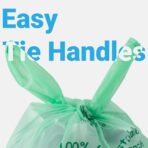 GREENER WALKER 100% Compostable Trash Bags with Tie Handles, 1.6 Gallon-150Bags, Food Scrap Kitchen Waste Bags with EN13432 Certified - Image 3