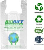 Biodegradable Thank You Bags | 1000 Count - Bulk | Extra Thick, Strong, Recyclable, & Reusable | 100% Biodegradable Shopping Bags, Grocery/Restaurant/Supermarket | 12" x 6.5" x 22" | Made in USA - Image 3