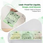 Compostable Quart Size Zip Bags 25 Count Extra Thick 2 mil Resealable, Leak-Proof, Freezer Safe Disposable Food Storage Bags, BPI and OK Compost Home Certified, ASTM D6400 - Image 6