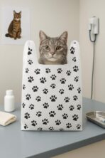 Paw Print Plastic Shopping Bags with T-Shirt Handles – 22″ × 12″ × 7″ Durable Disposable Medium Retail Merchandise Bags for Pet Stores, Vet Clinics, Groomers, Shelters & Adoption Events - 100 Pack - Image 3