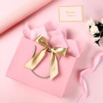 JMANNI Gift Bag, 1PCS Gift Bags Large with Ribbon and 1 Greeting Cards 2 Tissue Paper, Portable Paper Gift Bag with Handles, Birthday Gift Bags, Valentine's Day, Present Bags for Christmas Wedding Party Mothers Day - Image 3