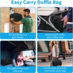 Small Gym Bag 14 inch lightweight Carry On Mini Duffel Bag for Travel Sport - Black - Image 3