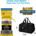 Small Gym Bag 14 inch lightweight Carry On Mini Duffel Bag for Travel Sport - Black - Image 4