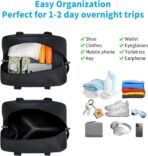 Small Gym Bag 14 inch lightweight Carry On Mini Duffel Bag for Travel Sport - Black - Image 5