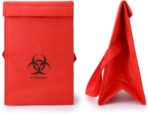 QWORK Medical Specimen Transport Bag, 2 Pack Biohazard Cooler Bag, 6.75" x 10" x 5.75", Red - Image 3