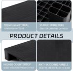 1 Pcs Plastic Pallet for Basement Storage Easy Stack Lightweight Floor Pallet Display Flooring Room Supermarket Christmas, Support up to 2000 Lbs (31.5'' L X 24'' W X 4.7'' H,Black) - Image 4